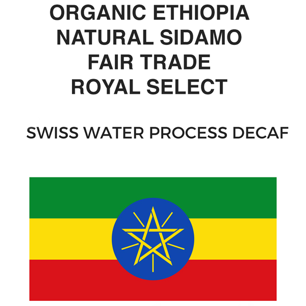 Ethiopia Sidamo - Royal Select Natural SWP Decaf